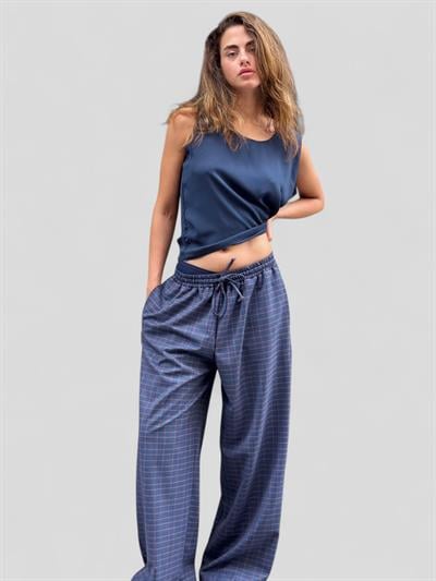 Retrobird Tasarım Bol Kesim Kalın Lacivert Relax Pantolon