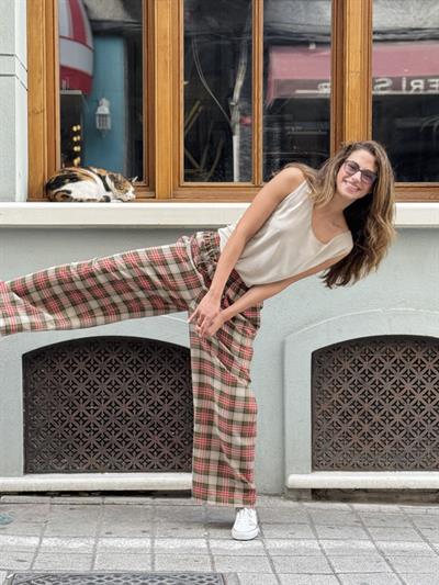 Retrobird Tasarım Bol Kesim Karışık Renkli Relax Pantolon