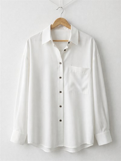 Retrobird Design Boyfriend Ecru Shirt