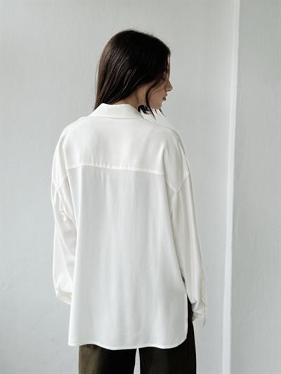 Retrobird Design Boyfriend Ecru Shirt