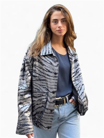 Retrobird Design Silver Brooklyn Bomber Jacket