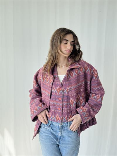 Retrobird Tasarım Pembe Brooklyn Bomber Ceket