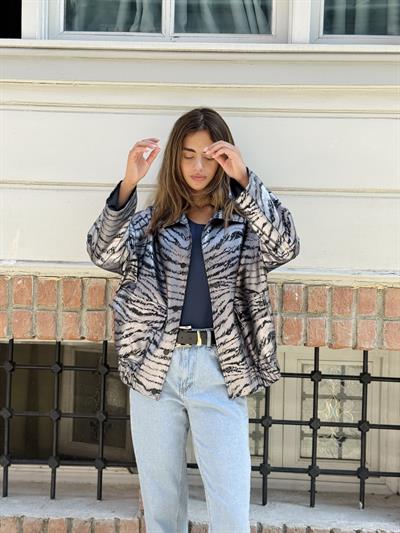 Retrobird Design Silver Brooklyn Bomber Jacket