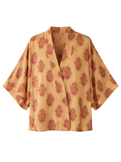 Retrobird Tasarım Camel Mini Kimono
