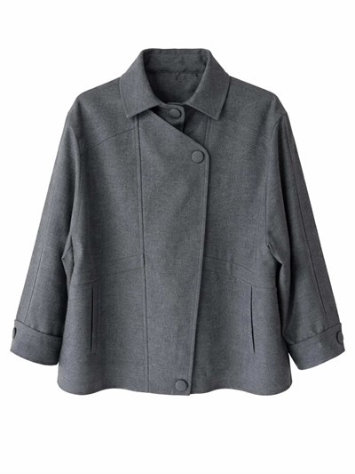 Retrobird Tasarım Koyu Gri Bomber Ceket Mont