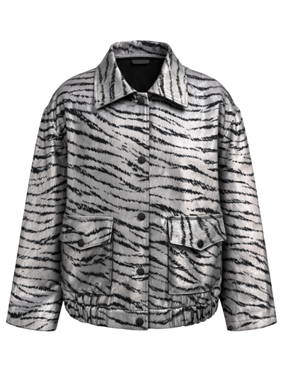 Retrobird Design Silver Brooklyn Bomber Jacket