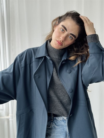 Retrobird Design Indgo Bomber Jacket