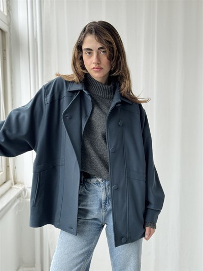 Retrobird Design Indgo Bomber Jacket