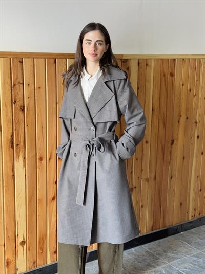 Retrobird Design English Cape Model Smoke Color Trenchcoat Jacket