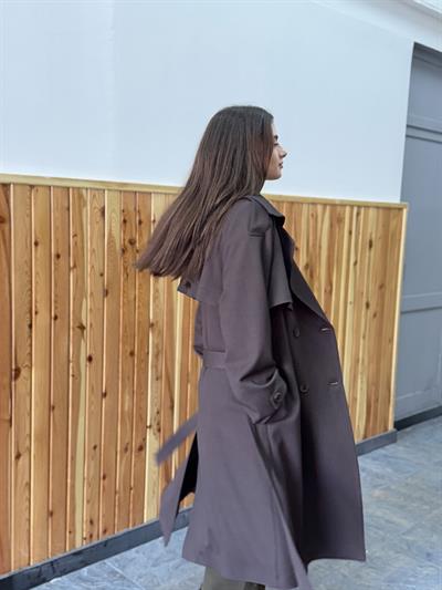Retrobird Design English Cape Model Dark Brown Trenchcoat Jacket