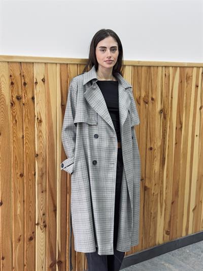 Retrobird Design British Cape Model Grey Trenchcoat Jacket