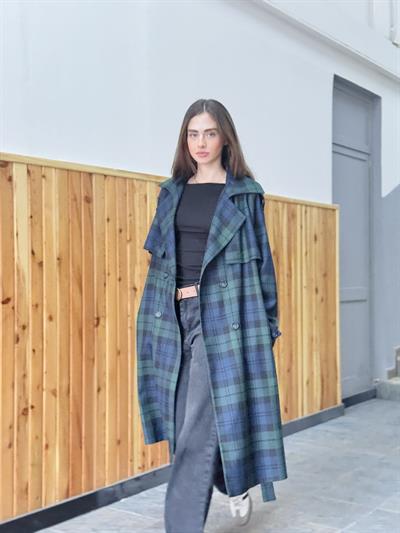 Retrobird Design British Cape Model Green Trenchcoat Jacket