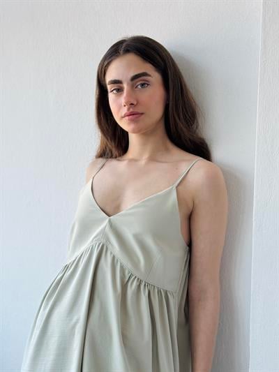 Retrobird Design June Aqua Green Strap Mini Dress