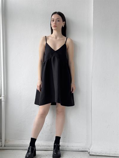 Retrobird Design June Strappy Black Mini Dress