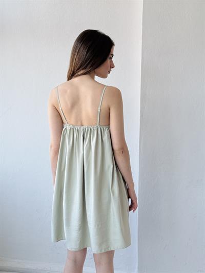 Retrobird Design June Aqua Green Strap Mini Dress