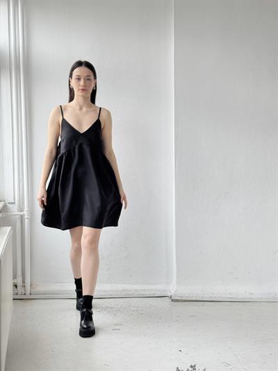 Retrobird Design June Strappy Black Mini Dress