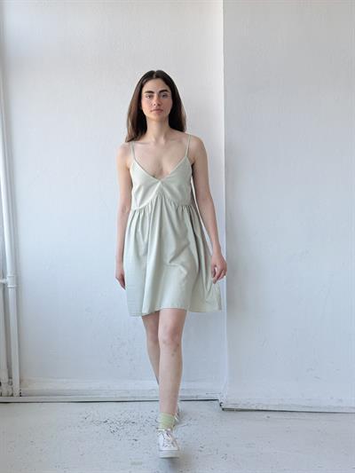 Retrobird Design June Aqua Green Strap Mini Dress