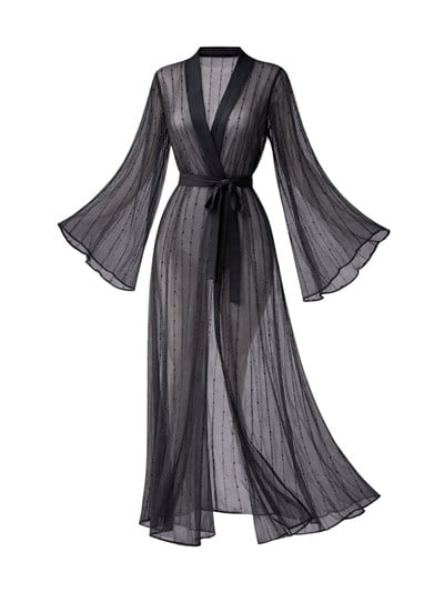 Retrobird Tasarım Kai Siyah Kimono Elbise 