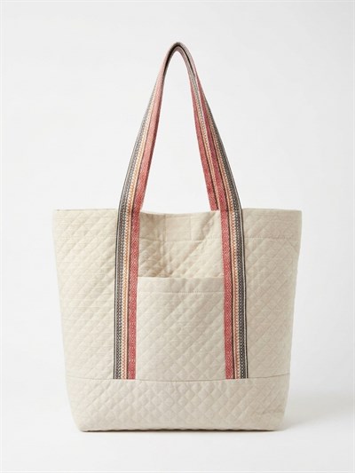 Retrobird Tasarım Kapitone Karışık Renkli Tote Çanta Shopping Bag