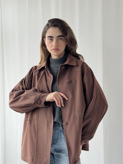 Retrobird Design Reddish Brown Bomber Jacket