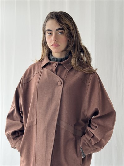 Retrobird Design Reddish Brown Bomber Jacket