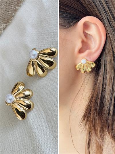 Retrobird Pearl Colored Earrings