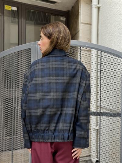 Retrobird Design Navy Blue Brooklyn Bomber Jacket