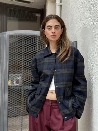 Retrobird Design Navy Blue Brooklyn Bomber Jacket