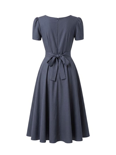 Retrobird Design Matilda Navy Blue Long Dress