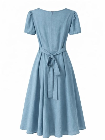 Retrobird Design Matilda Blue Long Dress