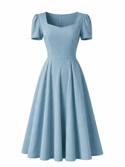 Retrobird Design Matilda Blue Long Dress