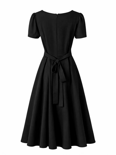 Retrobird Design Matilda Black Long Dress