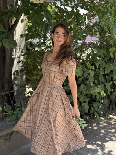 Retrobird Design Matilda Red Brown Long Dress