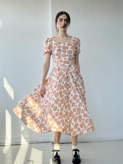 Retrobird Design Matilda Salmon Long Dress
