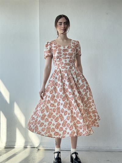 Retrobird Design Matilda Salmon Long Dress