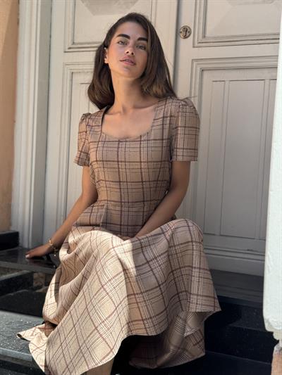 Retrobird Design Matilda Red Brown Long Dress