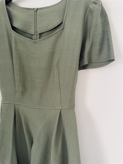 Retrobird Design Matilda Green Long Dress