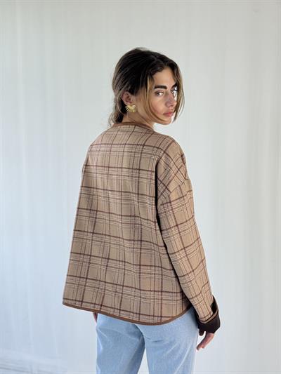 Retrobird Design Seasonal Red Brown Thin Jacket