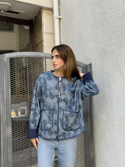 Retrobird Tasarım Kül Mavi Mevsimlik İnce Ceket