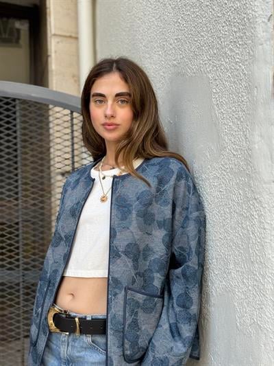 Retrobird Tasarım Kül Mavi Mevsimlik İnce Ceket