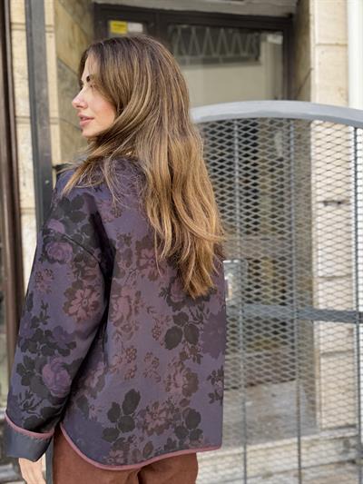 Retrobird Tasarım Mürdüm Mevsimlik İnce Ceket