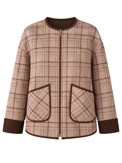 Retrobird Design Seasonal Red Brown Thin Jacket