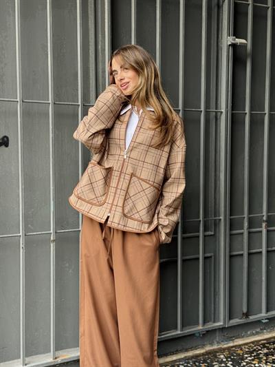 Retrobird Design Seasonal Red Brown Thin Jacket