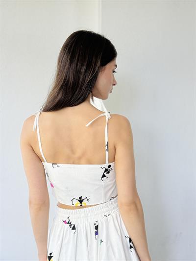 Retrobird Tasarım Önden Fermuarlı Ekru Büstiyer