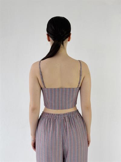 Retrobird Tasarım Önden Fermuarlı Somon Büstiyer