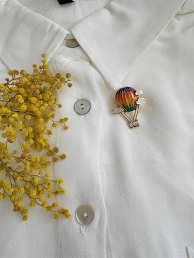 Retrobird Design Mixed Color Brooch Lapel Pin