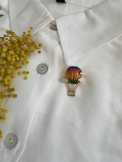 Retrobird Design Mixed Color Brooch Lapel Pin