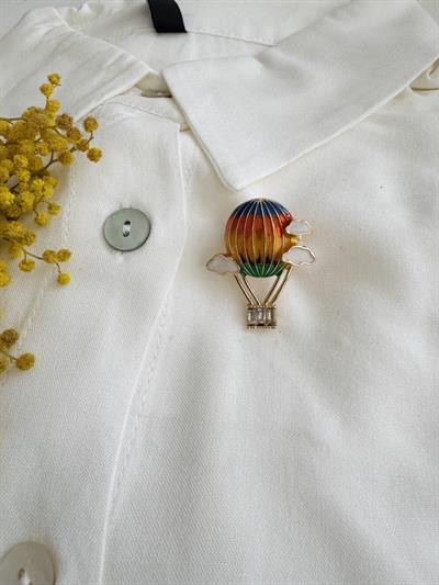 Retrobird Design Mixed Color Brooch Lapel Pin