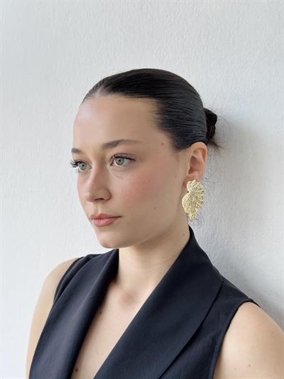 Retrobird Design Retro Model Gold Color Earrings