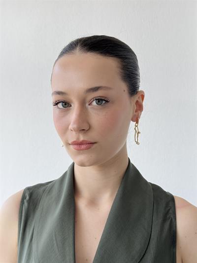 Retrobird Design Retro Model Pearl White Earrings